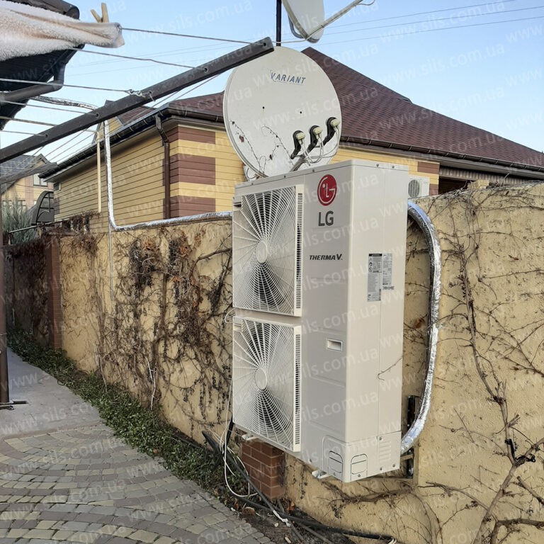 Read more about the article Встановлення теплового насосу LG Therma V HN1616.NK3 / HU121.U4 потужністю 12 кВт в м.Мелітополь