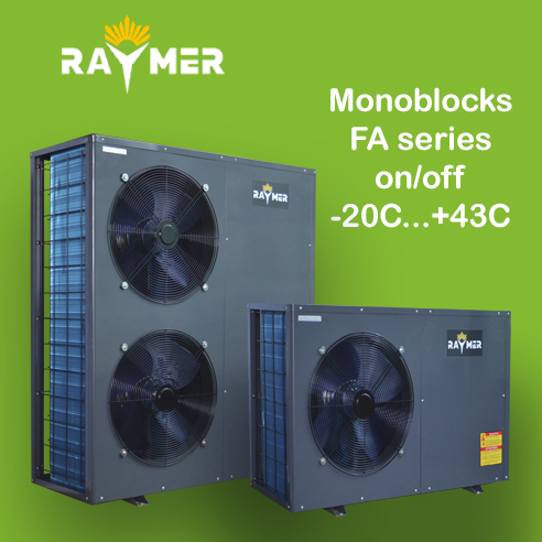 Серія FA Raymer теплові насоси моноблочного типу on/off