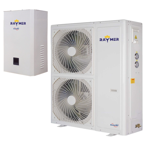 Raymer RAY-18DS1-EVI (220 V или 380V) инверторный тепловой насос воздух-вода, хладагент R410a, мощность 18кВт, гарантия 5 лет на компрессор
