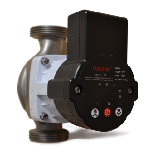 Циркуляційний насос Raymer T8-139W зі змінною частотою обертання та контролем температури (нержавіючий корпус: чавун+нікель)