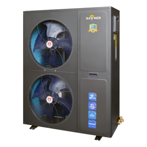 Тепловий насос повітря-вода Raymer RAY-18D2MN-EVI на 18 кВт, інверторний, -30°C/+43°C, моноблок до 240 кв.м, 380В
