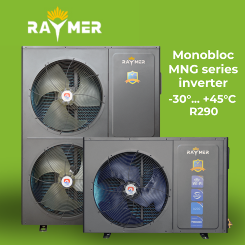Серія MNG Raymer теплові насоси моноблочного типу INVERTER, R290